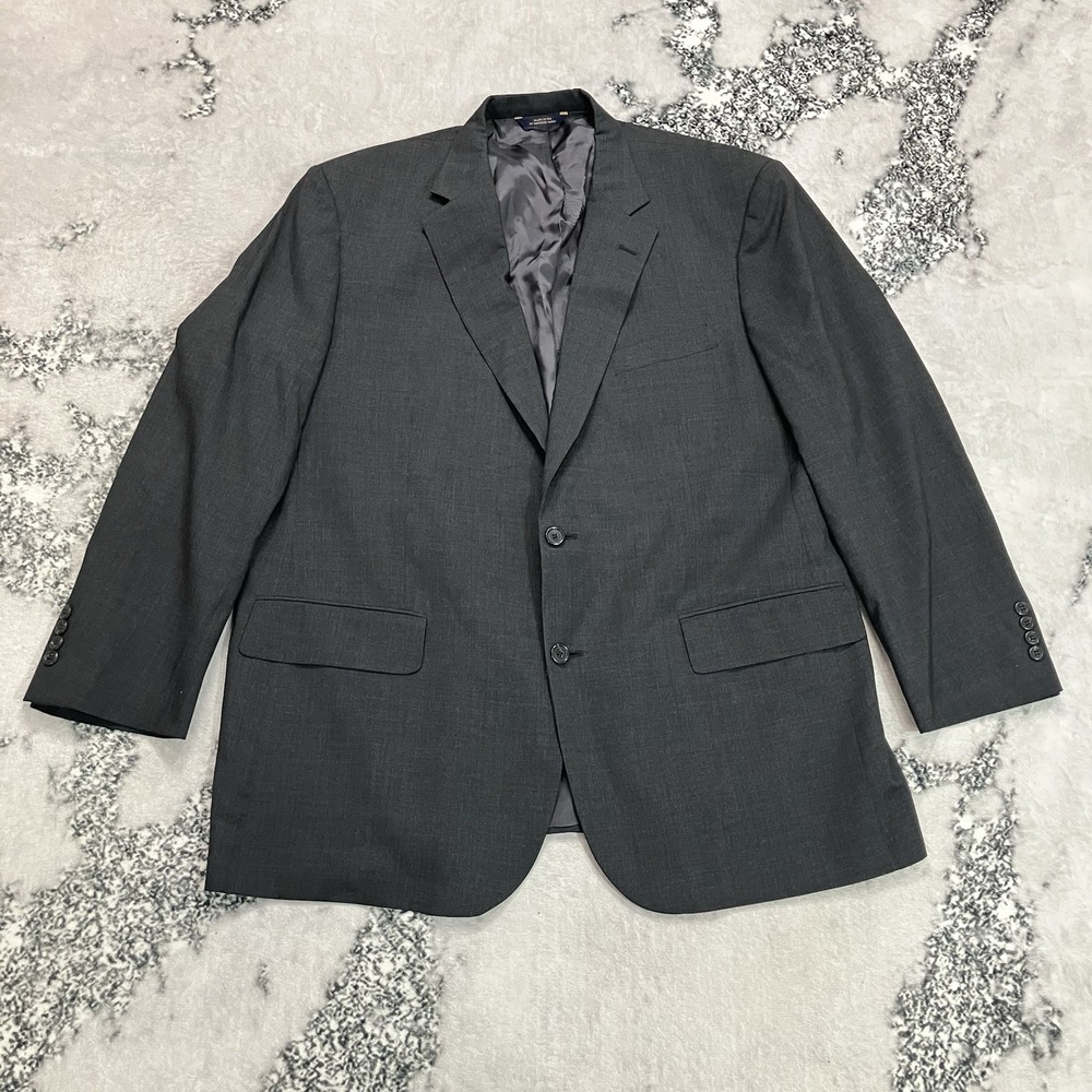Brooks Brothers Brooksease Men's Sz 46R Charcoal Gray 100% Wool Blazer